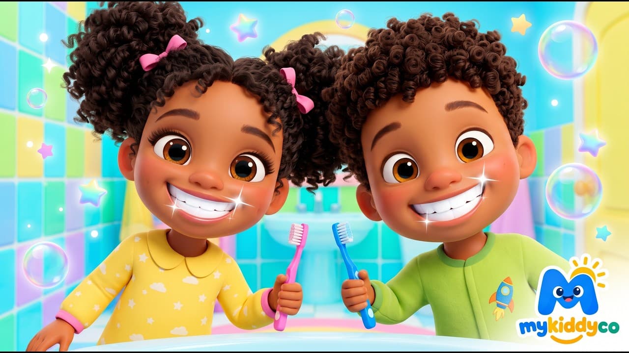 Brush, Brush, Brush Your Teeth 🪥 | Kids Song | MyKiddyCo