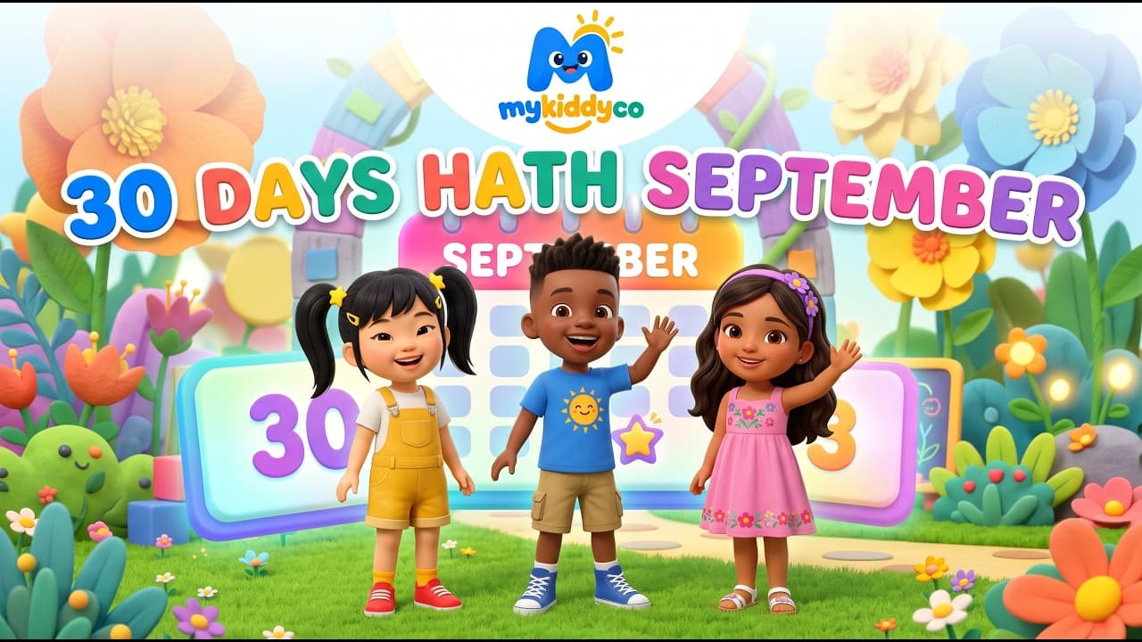30 Days Hath September | Months of the Year Song for Kids | Learn the Days in Each Month